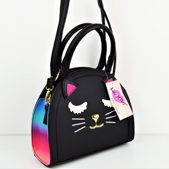 Betsey Johnson Handbags - NWT Betsey Johnson Rainbow Ombre Cat Handbag